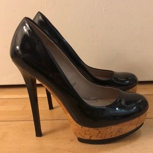 Zara Black Platform Heels